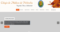 Desktop Screenshot of colegiomedicodepichincha.org