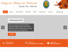 Tablet Screenshot of colegiomedicodepichincha.org